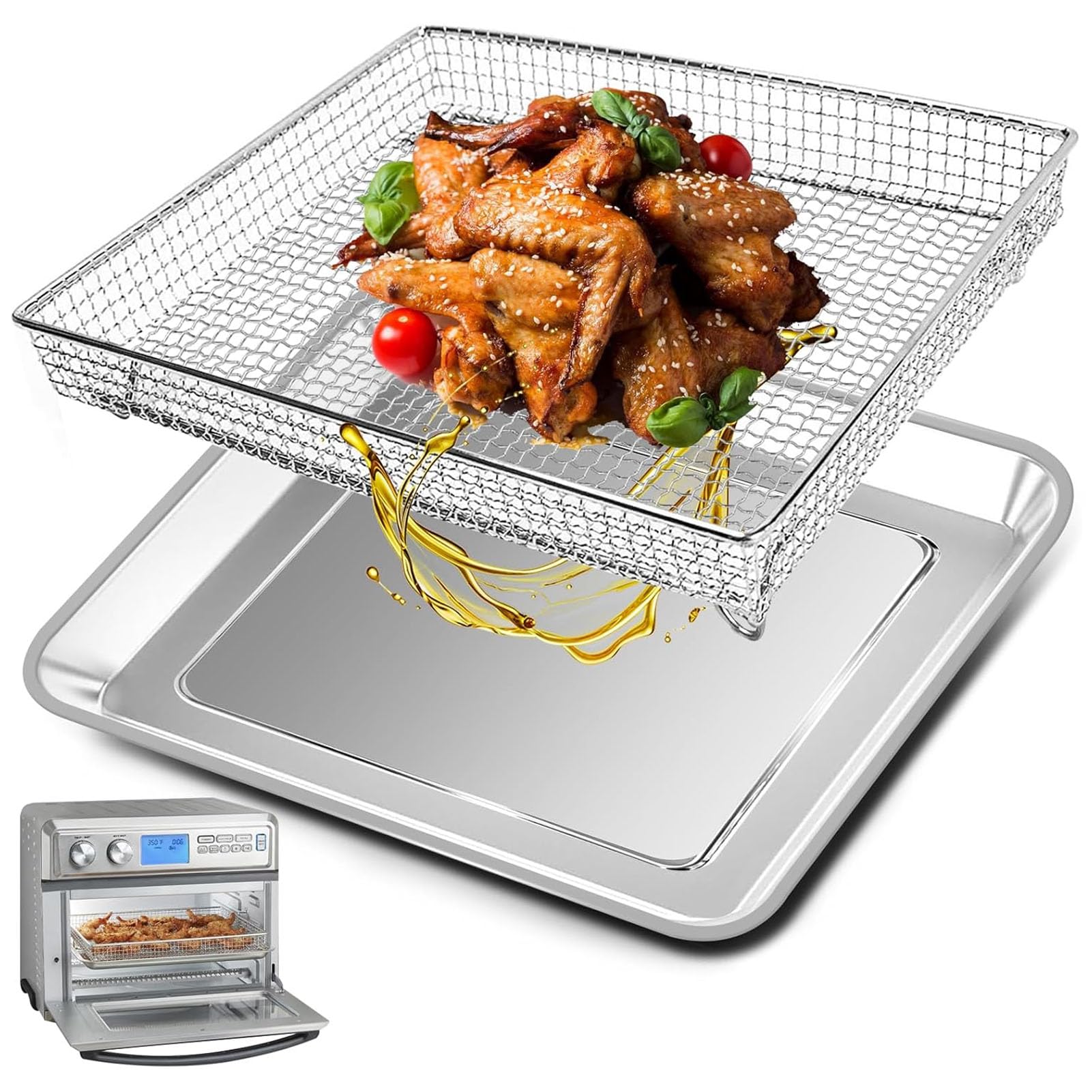 Amazon.com: Air Fryer Basket Tray Replacement for Cuisinart TOA-95